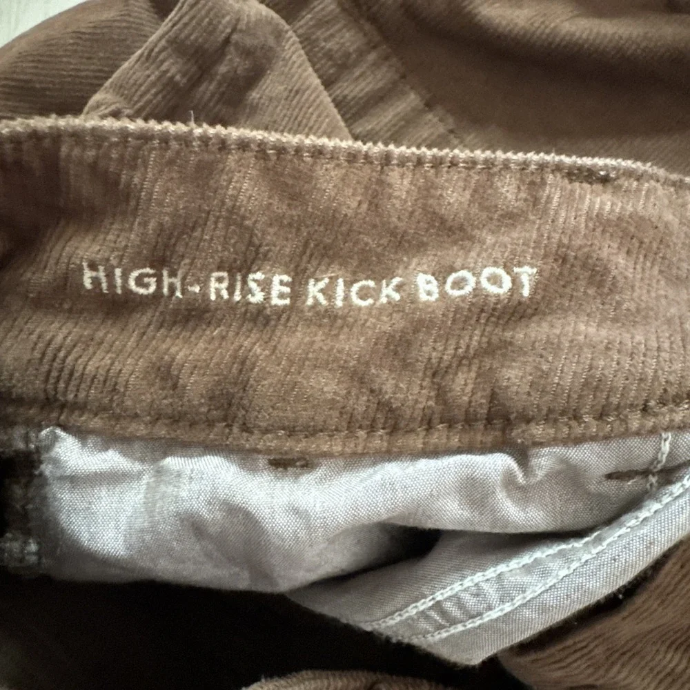 American Eagle High Rise Kick Boot Corduroy Pants Womens 8 (30x29) Stretch Retro